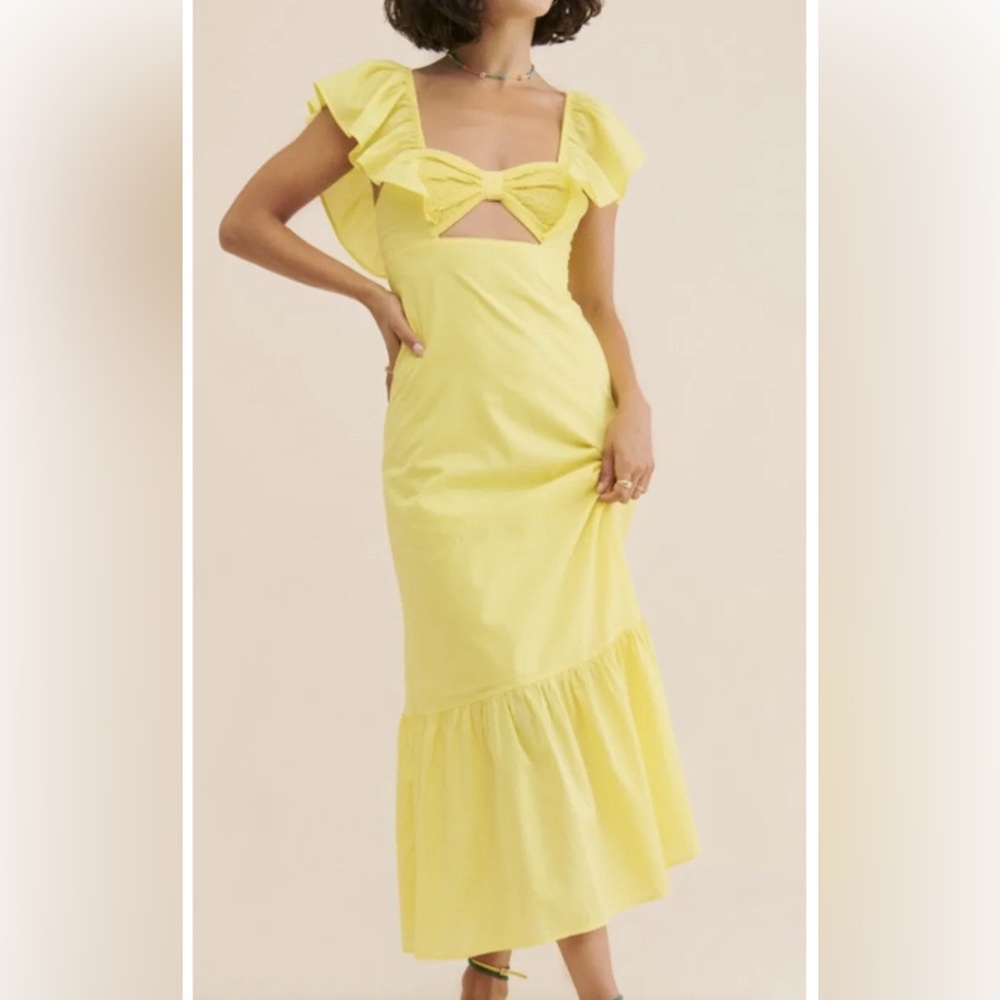 FARMRio x Anthropologie Yellow Dress